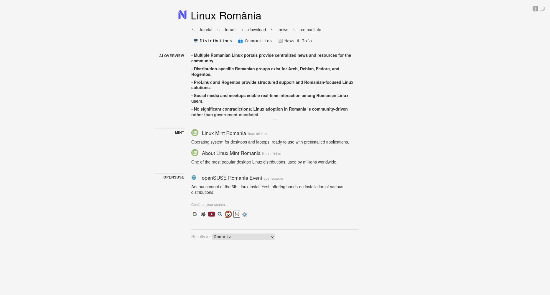 NeoSearch - Linux România 1