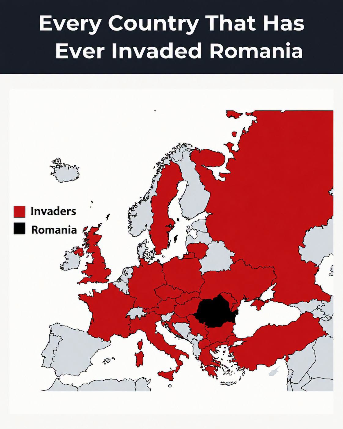 Country Invaded Romania